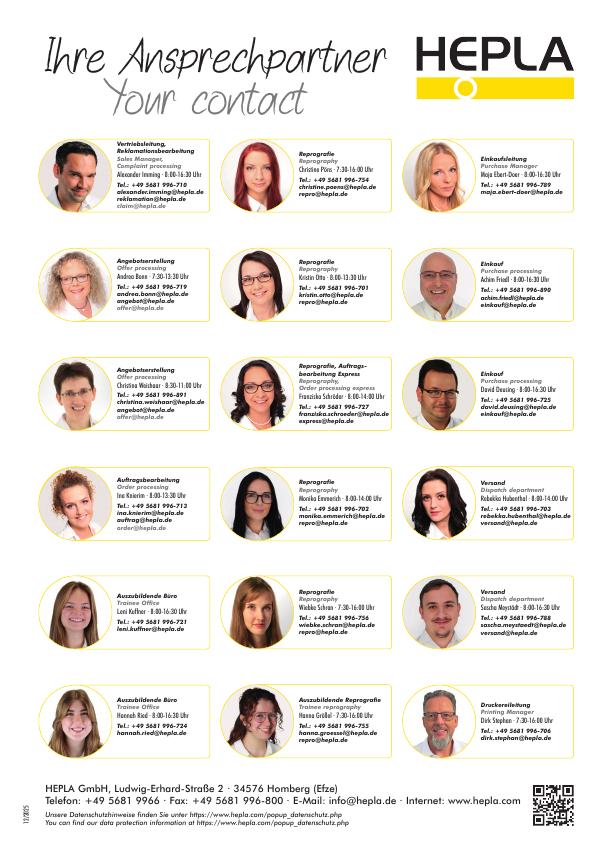 HEPLA Ansprechpartner 2026
