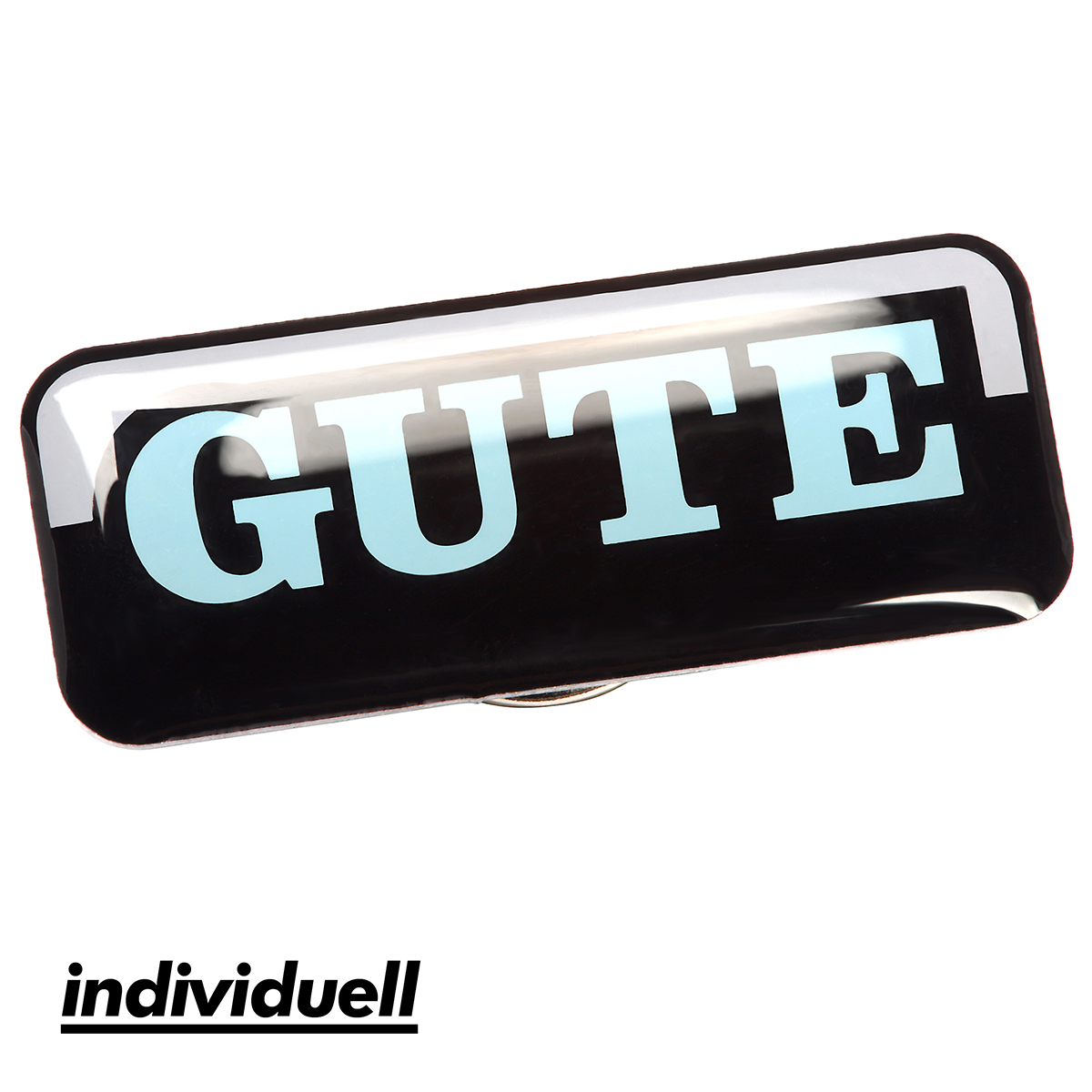 Pin (Metall-Anstecker aus Alu), längste S. 32 mm