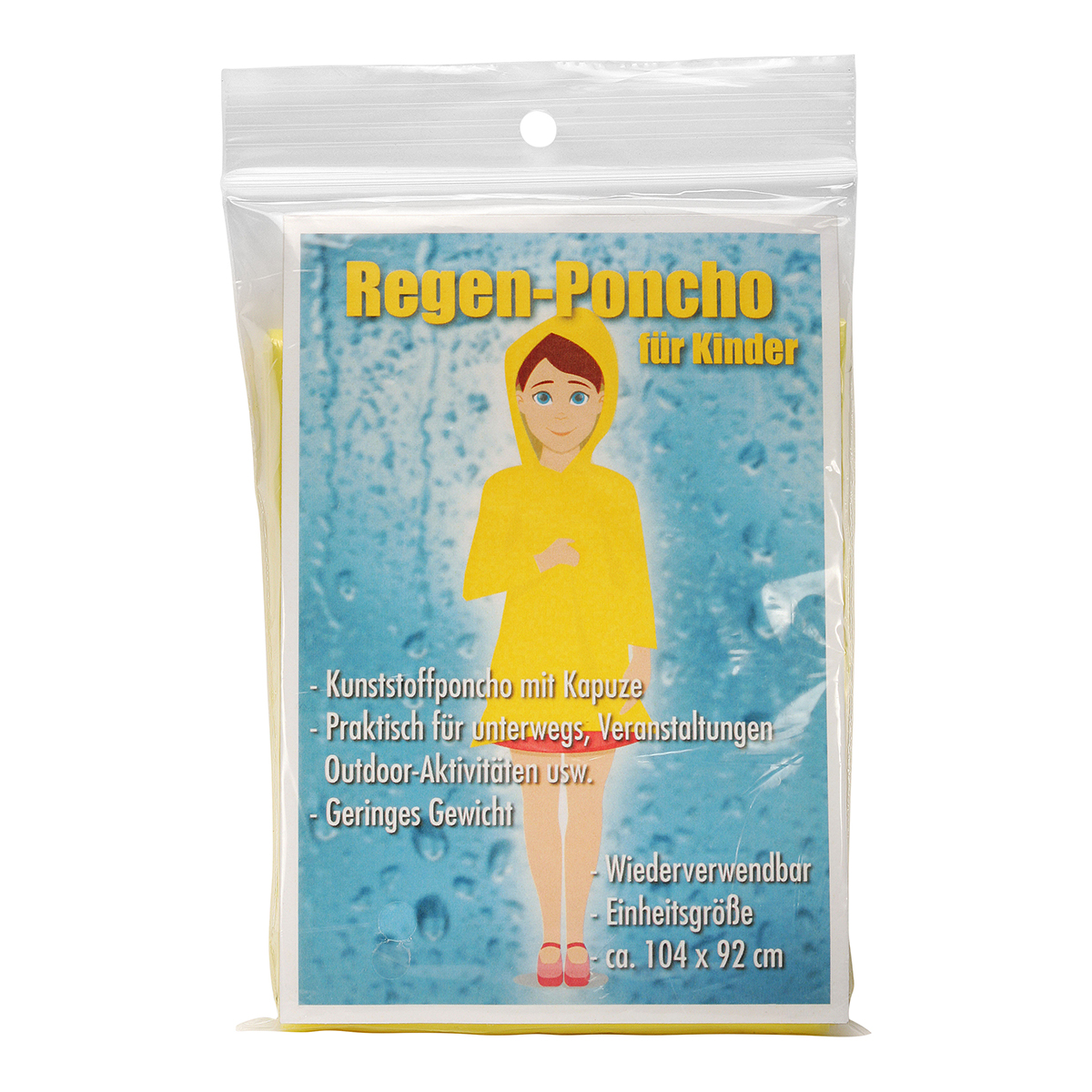 Regen-Poncho für Kinder als Werbeartikel mit Logo bedrucken